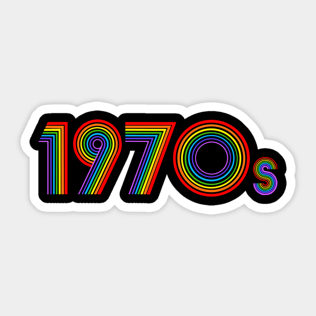 1970s Retro Rainbow Disco Font Sticker by Art by Deborah Camp